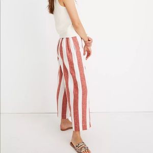 Madewell Huston Pull-On Crop Pants in Bold Stripe